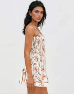 Botanic Retro Mini Dress – Off White Botanic Retro Mini Dress – Off White