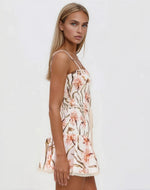 Botanic Retro Mini Dress – Off White Botanic Retro Mini Dress – Off White
