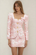 Petal Jacquard Jacket – Pink Petal Jacquard Jacket – Pink