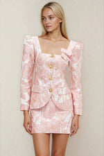 Petal Jacquard Jacket – Pink Petal Jacquard Jacket – Pink