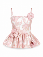 Petal Jacquard Top – Pink (Final Sale) Petal Jacquard Top – Pink (Final Sale)