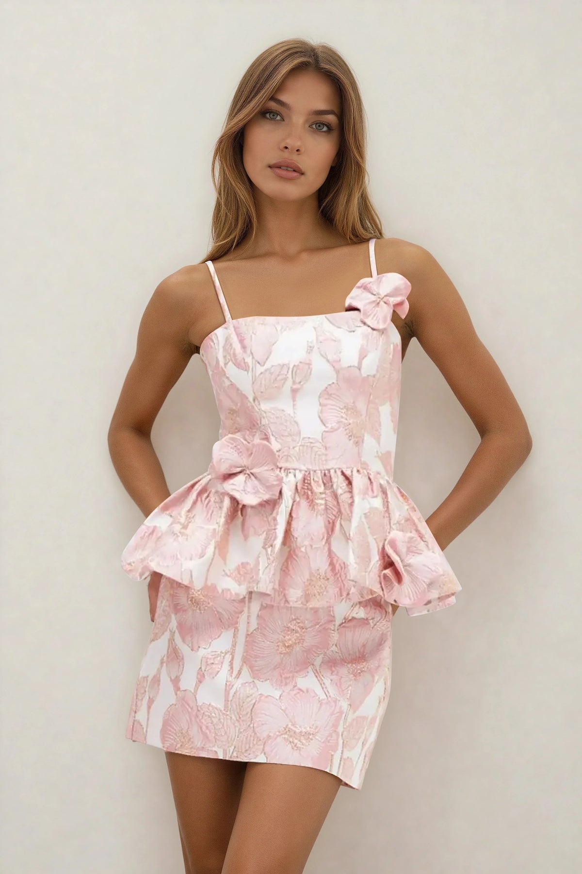 Petal Jacquard Skirt – Pink Petal Jacquard Skirt – Pink