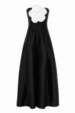 Taffeta Bloom Jumpsuit – Black (Final Sale) Taffeta Bloom Jumpsuit – Black (Final Sale)