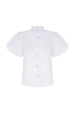 Taffeta Bloom Shirt & Mini Skirt Set - Off White & Black (Final Sale) Taffeta Bloom Shirt & Mini Skirt Set - Off White & Black (Final Sale)