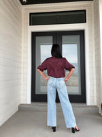 Dina Button Down Bodysuit - Pinot Noir (Final Sale) Dina Button Down Bodysuit - Pinot Noir (Final Sale)