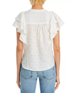 Giavanna Blouse - White Springtime Burnout (Final Sale) Giavanna Blouse - White Springtime Burnout (Final Sale)