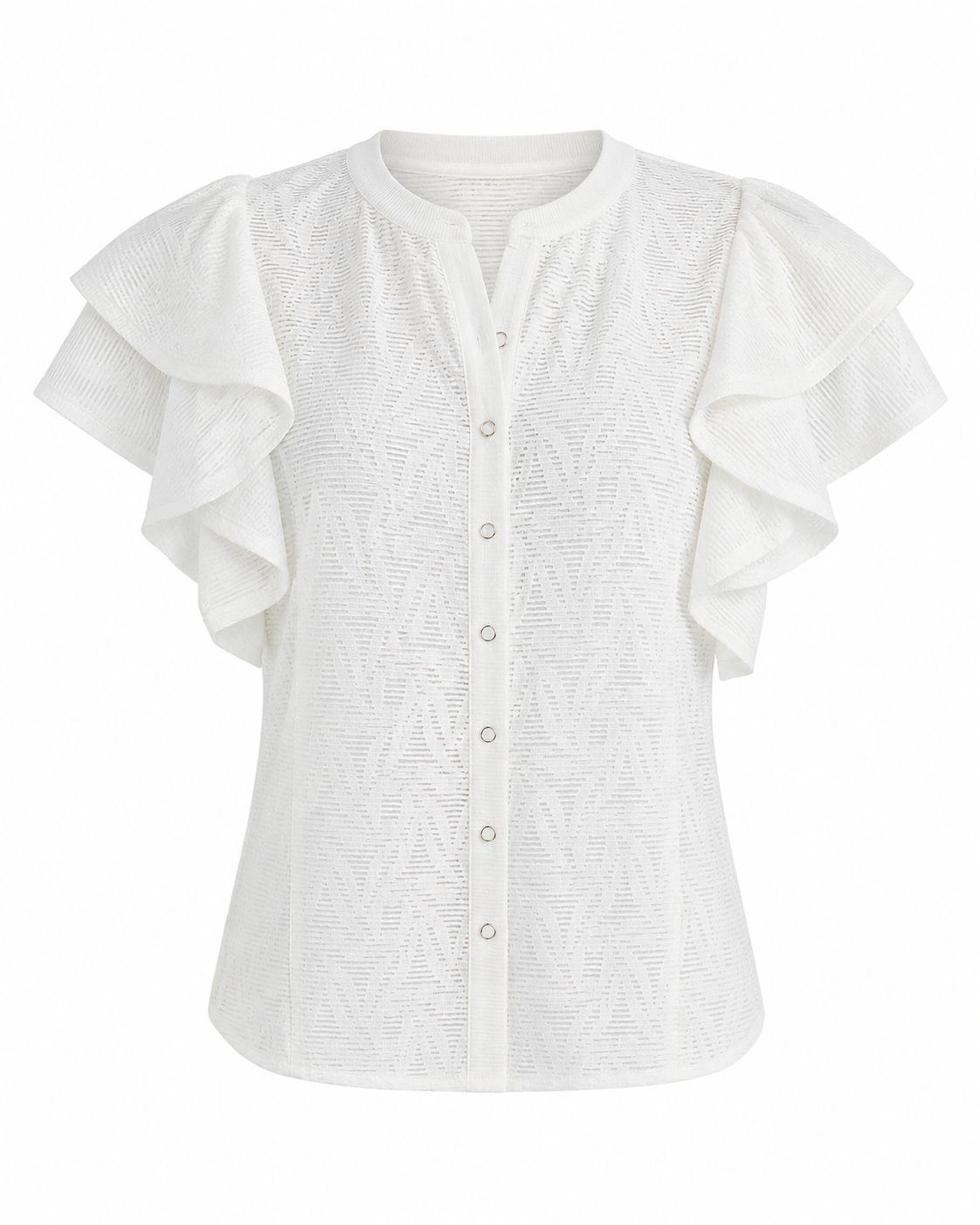 Giavanna Blouse - White Springtime Burnout (Final Sale) Giavanna Blouse - White Springtime Burnout (Final Sale)