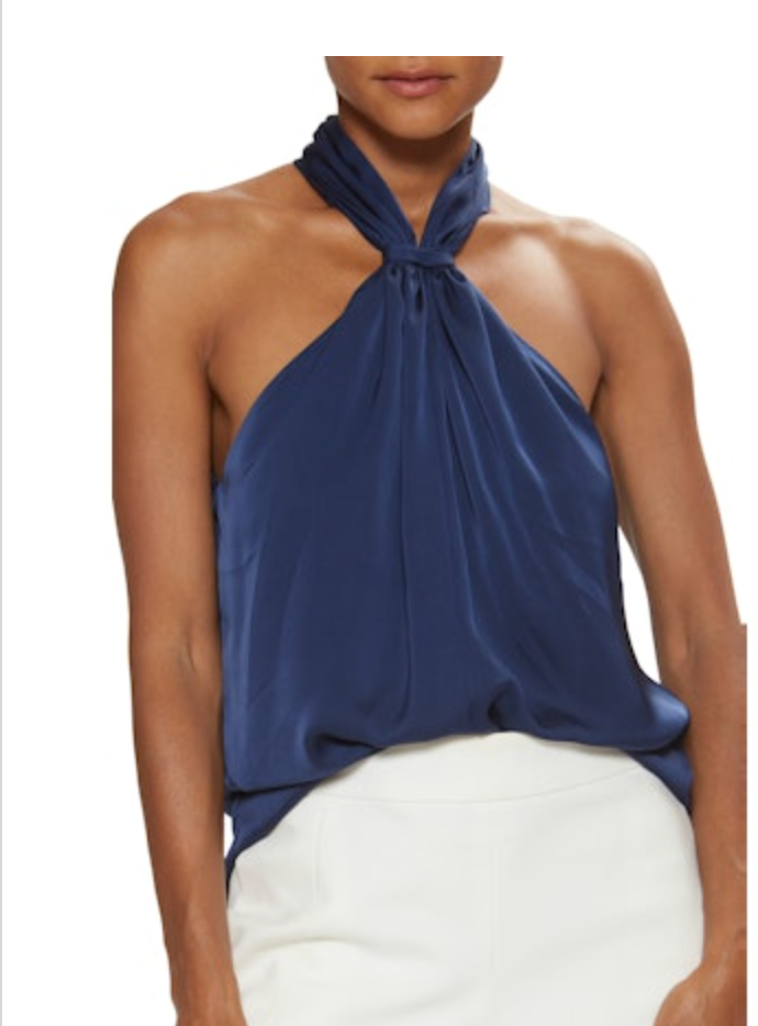Maia Gather Sleeveless Top - Spring Navy (Final Sale) Maia Gather Sleeveless Top - Spring Navy (Final Sale)