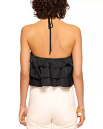 Minnie Ruffle Halter Top – Black (Final Sale) Minnie Ruffle Halter Top – Black (Final Sale)