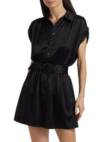 Nava Stretch Silk Mini Dress - Black (Final Sale) Nava Stretch Silk Mini Dress - Black (Final Sale)