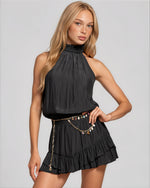 Naya Sleeveless Smocked Mini Dress - Black (Final Sale) Naya Sleeveless Smocked Mini Dress - Black (Final Sale)
