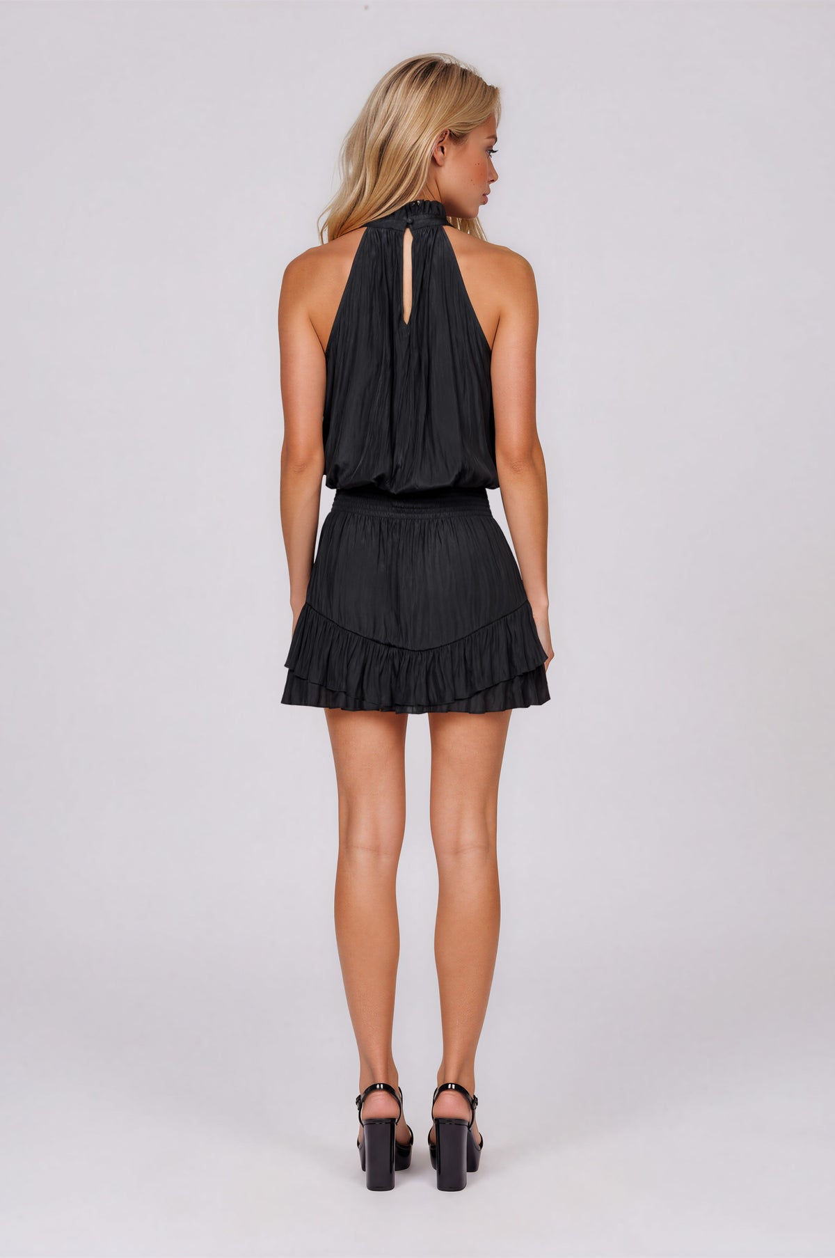 Naya Sleeveless Smocked Mini Dress - Black (Final Sale) Naya Sleeveless Smocked Mini Dress - Black (Final Sale)