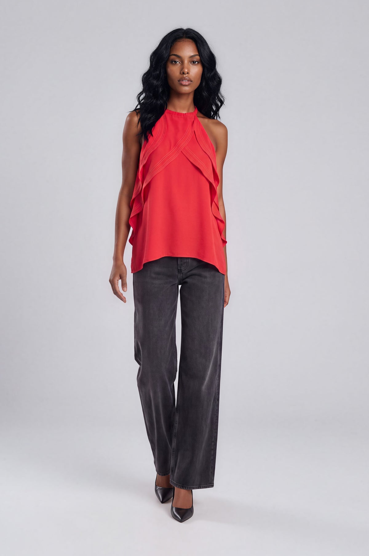 Ola High Neck Tank Top –Flame (Final Sale) Ola High Neck Tank Top –Flame (Final Sale)