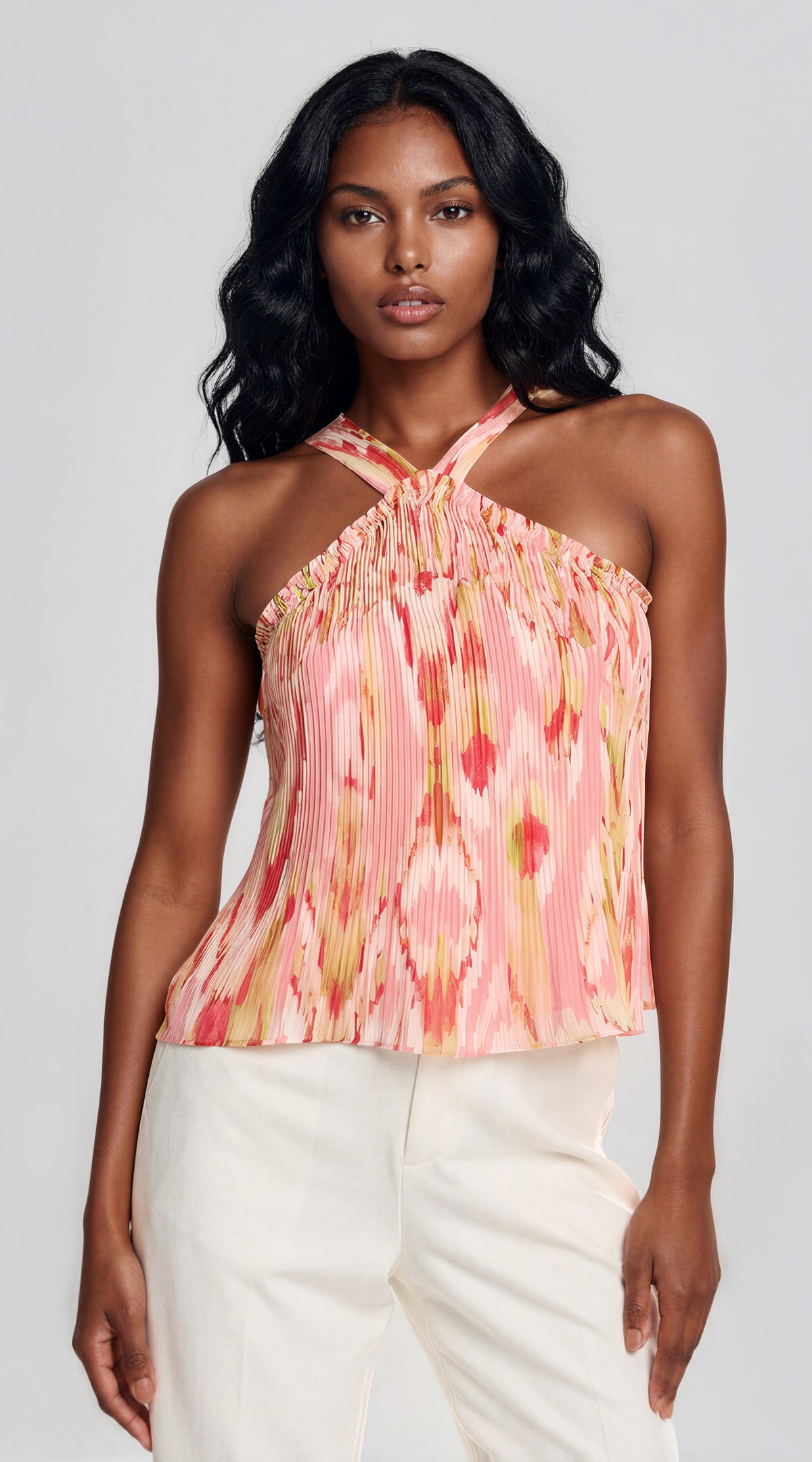 Sabrina Halter Top – Pink Tulip Multi (Final Sale) Sabrina Halter Top – Pink Tulip Multi (Final Sale)