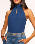 Sunny Halter Top - Spring Navy (Final Sale) Sunny Halter Top - Spring Navy (Final Sale)