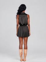 Waverly Sleeveless Satin Dress - Black (Final Sale) Waverly Sleeveless Satin Dress - Black (Final Sale)