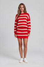 Cassian Sweater & Kian Knit Skort Set - Cherry/Sand/Eggshell Cassian Sweater & Kian Knit Skort Set - Cherry/Sand/Eggshell
