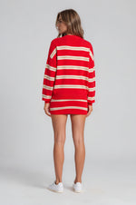 Cassian Sweater & Kian Knit Skort Set - Cherry/Sand/Eggshell Cassian Sweater & Kian Knit Skort Set - Cherry/Sand/Eggshell
