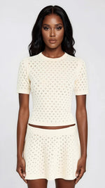 Josie Top & Seren Skirt Set - Eggshell Josie Top & Seren Skirt Set - Eggshell