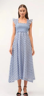 Jacquelyn Blue Midi Dress - Blue (Final Sale) Jacquelyn Blue Midi Dress - Blue (Final Sale)