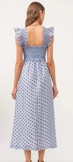 Jacquelyn Blue Midi Dress - Blue (Final Sale) Jacquelyn Blue Midi Dress - Blue (Final Sale)