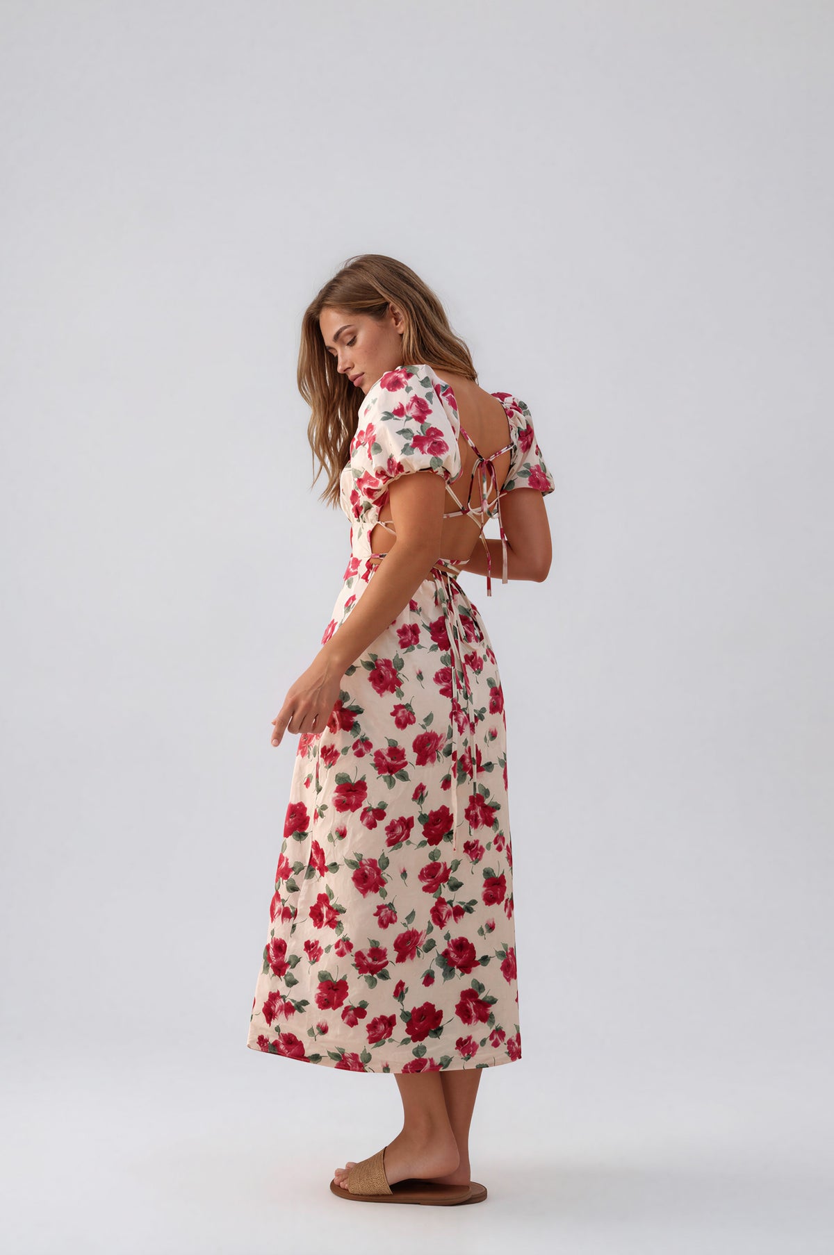 Josefina Midi Dress - Red (Final Sale) Josefina Midi Dress - Red (Final Sale)