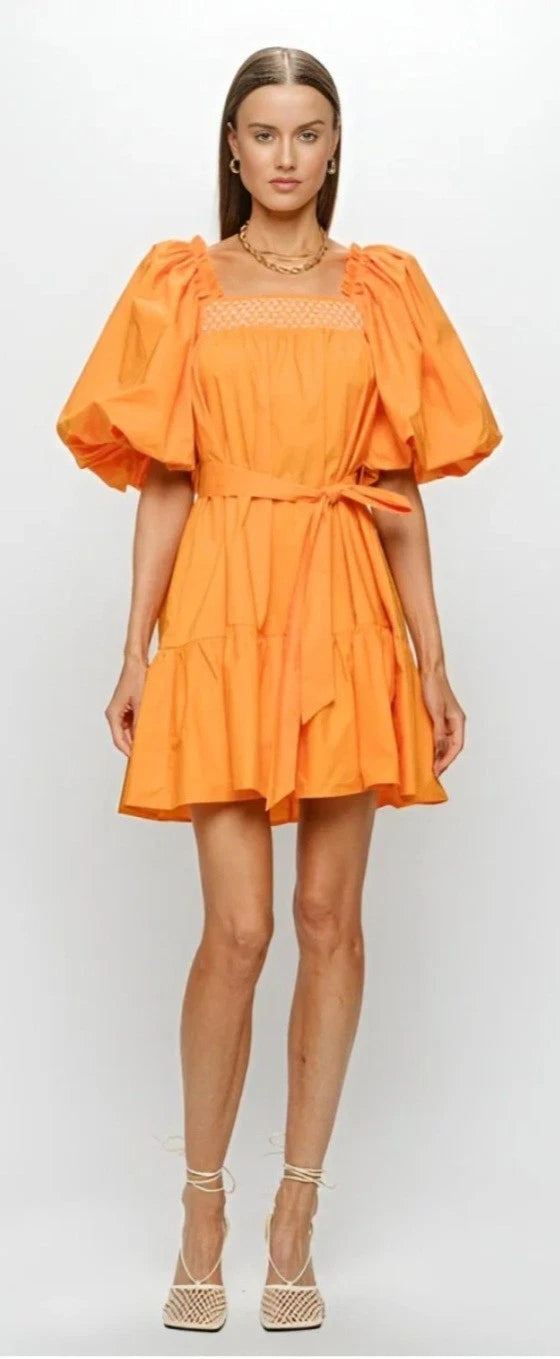 Matilda Mini Dress - Orange (Final Sale) Matilda Mini Dress - Orange (Final Sale)