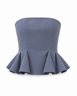 Paule Bustier Set - Denim (Final Sale) Paule Bustier Set - Denim (Final Sale)