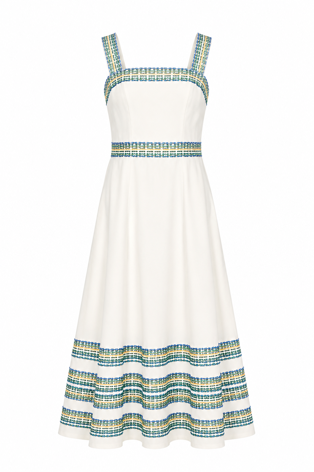 Shoshanna Women's Christina Fit & Flare Midi-Dress - Ivory