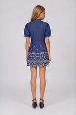 Ellena Dress – Denim/Ivory (Final Sale) Ellena Dress – Denim/Ivory (Final Sale)