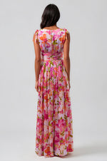 Abigal Floral Descanso Maxi Dress - Coral Multi (Final Sale) Abigal Floral Descanso Maxi Dress - Coral Multi (Final Sale)