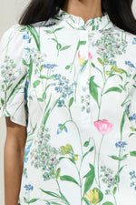 Clove Garden Floral Puff Sleeve Top - White/Pink/Green (Final Sale) Clove Garden Floral Puff Sleeve Top - White/Pink/Green (Final Sale)
