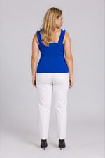 High Roller Ruffle Strap Ribbed Knit Tank Curve - Cobalt (Final Sale) High Roller Ruffle Strap Ribbed Knit Tank Curve - Cobalt (Final Sale)
