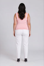 High Roller Ruffle Strap Ribbed Knit Tank Curve - Rose (Final Sale) High Roller Ruffle Strap Ribbed Knit Tank Curve - Rose (Final Sale)