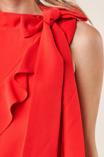 Hustler Sleeveless Neck Tie Blouse Curve - Red (Final Sale) Hustler Sleeveless Neck Tie Blouse Curve - Red (Final Sale)