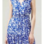 Kian Floral Pisces Smocked Midi Dress - White/Blue (Final Sale) Kian Floral Pisces Smocked Midi Dress - White/Blue (Final Sale)