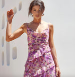 Adelyn Rae - Gia Cowl Neck Frill Midi Dress - Encompass Boutique