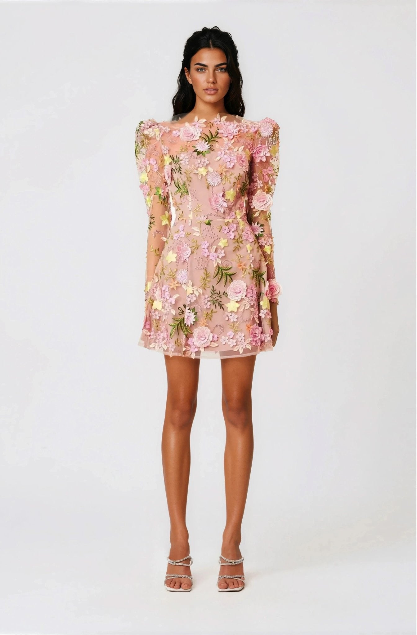 Aella A-line Floral Mini Dress - Pink - L - ELLIATT Aella A-line Floral Mini Dress - Pink - L - ELLIATT