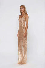 Allegra Sequin Maxi Dress - Gold Allegra Sequin Maxi Dress - Gold
