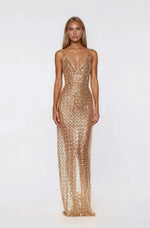 Allegra Sequin Maxi Dress - Gold Allegra Sequin Maxi Dress - Gold