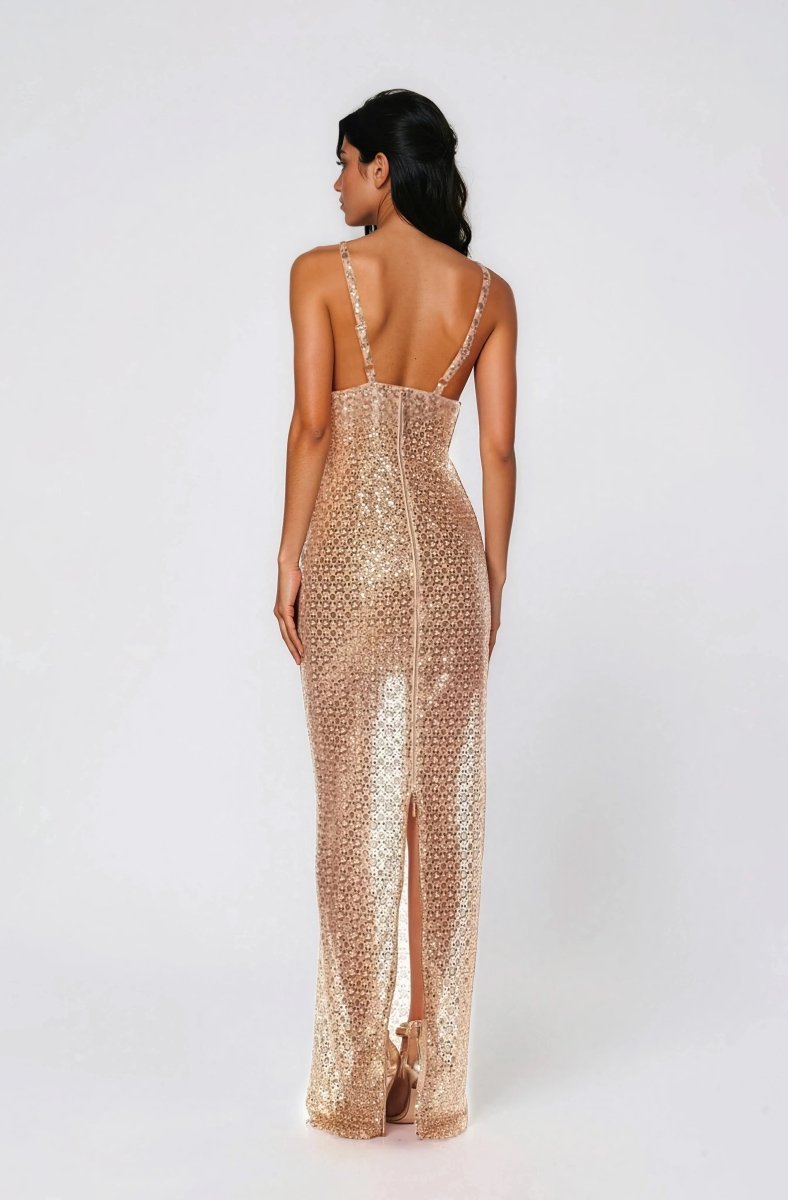 Allegra Sequin Maxi Dress - Gold Allegra Sequin Maxi Dress - Gold