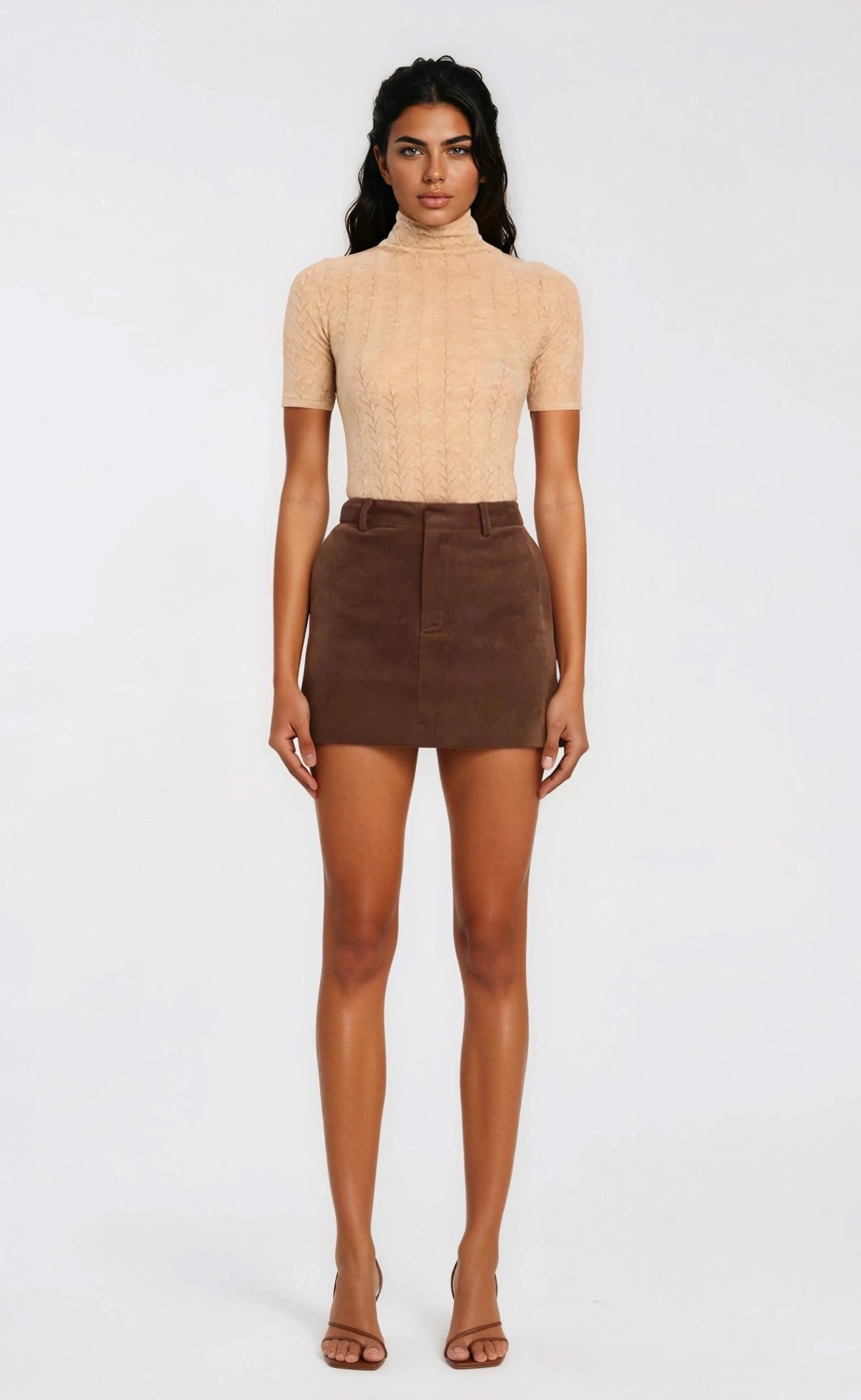 Azalea Corduroy Mini Skirt – Slate Brown Azalea Corduroy Mini Skirt – Slate Brown