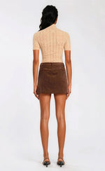 Azalea Corduroy Mini Skirt – Slate Brown Azalea Corduroy Mini Skirt – Slate Brown