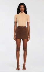 Azalea Corduroy Mini Skirt – Slate Brown Azalea Corduroy Mini Skirt – Slate Brown