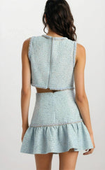 Elina Boucle Mini Skirt - Blue Boucle Elina Boucle Mini Skirt - Blue Boucle