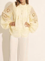 Bardot Libbie Lace Blouse – Lemon