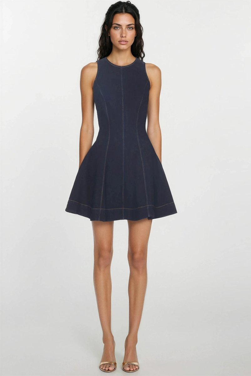 Palmer Denim Mini Dress - Dark Denim Palmer Denim Mini Dress - Dark Denim