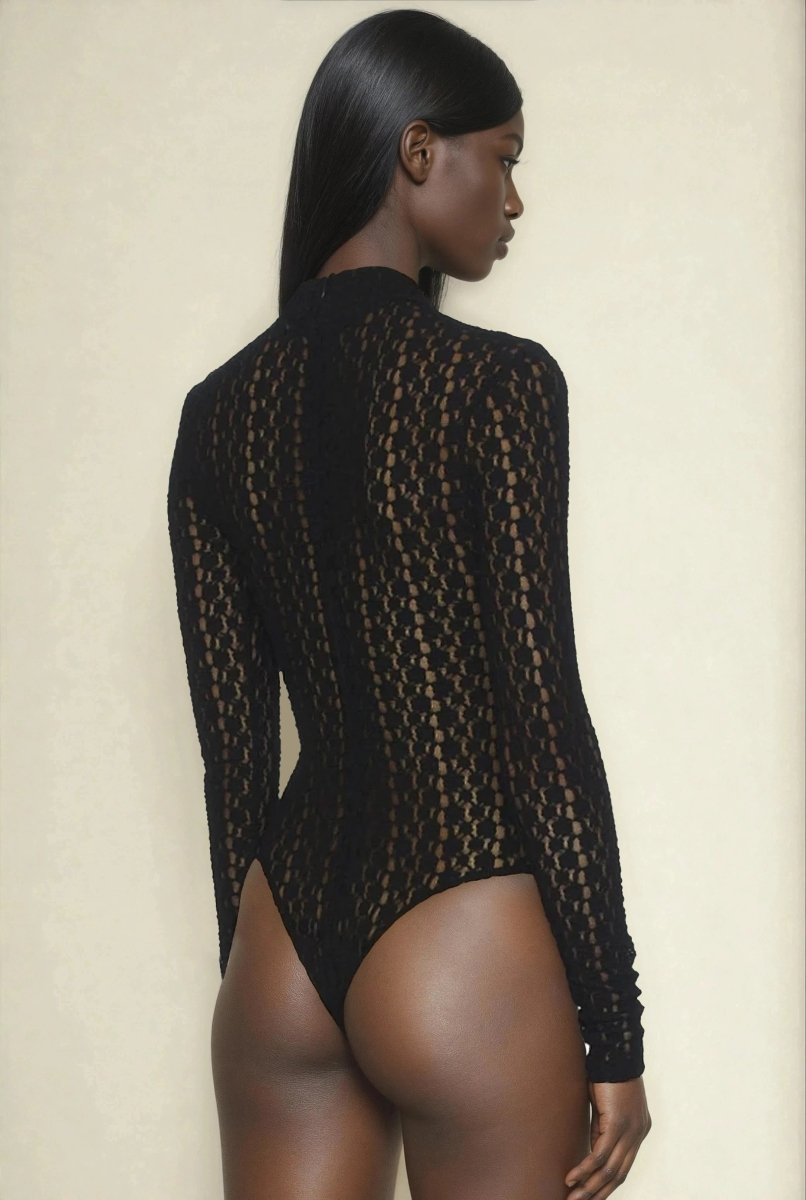 Vezza Floral Mesh Bodysuit – Black Vezza Floral Mesh Bodysuit – Black