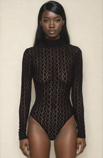 Vezza Floral Mesh Bodysuit – Black Vezza Floral Mesh Bodysuit – Black