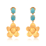 Beachside Bloom Drop Earrings - Turquoise Beachside Bloom Drop Earrings - Turquoise